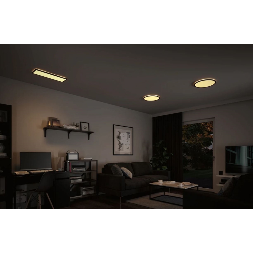 Paulmann 70999 - LED/22W Zatemnitveni panel ATRIA 230V 3000K pr. 42 cm črna