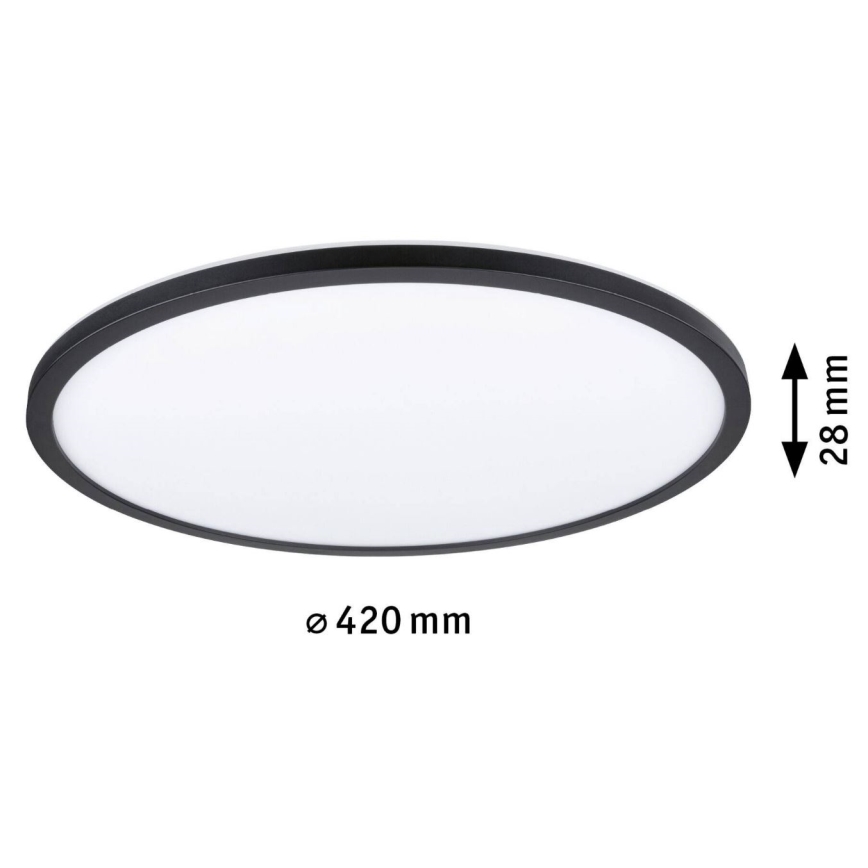 Paulmann 70999 - LED/22W Zatemnitveni panel ATRIA 230V 3000K pr. 42 cm črna