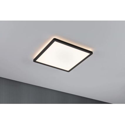 Paulmann 71001 - LED/16W Nadgradni panel ATRIA 230V 3000K 29,3x29,3 cm črna