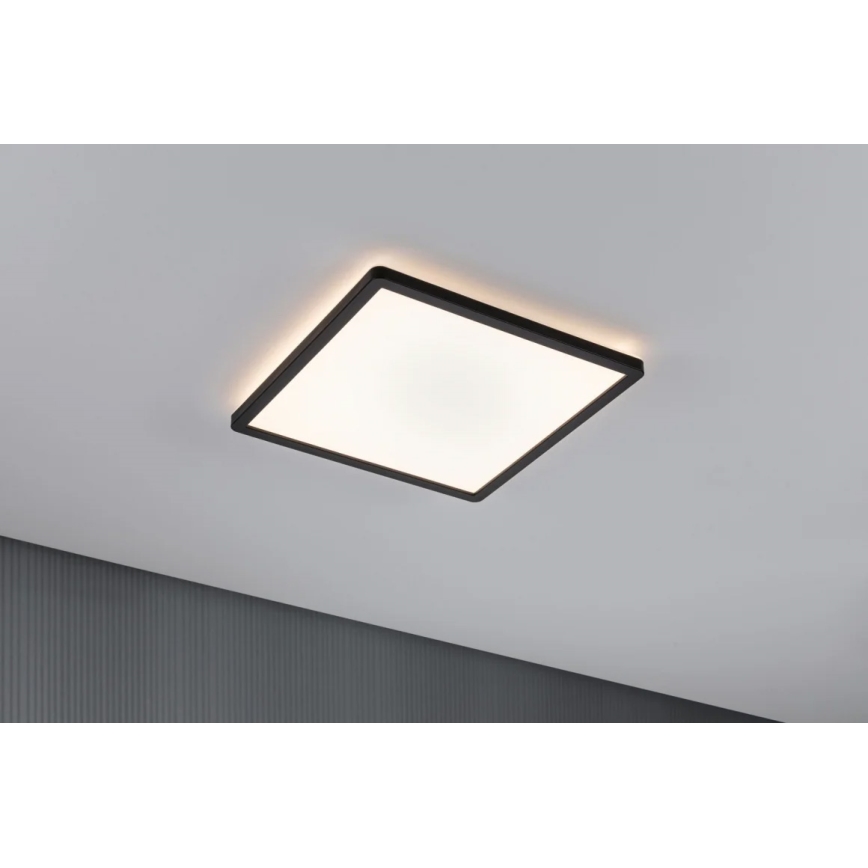 Paulmann 71001 - LED/16W Nadgradni panel ATRIA 230V 3000K 29,3x29,3 cm črna