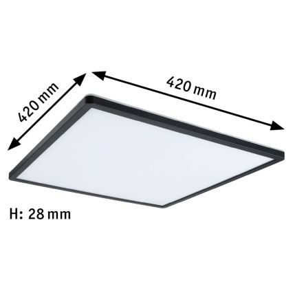 Paulmann 71002 - LED/22W Zatemnitveni panel ATRIA 230V 3000K 42x42 cm črna