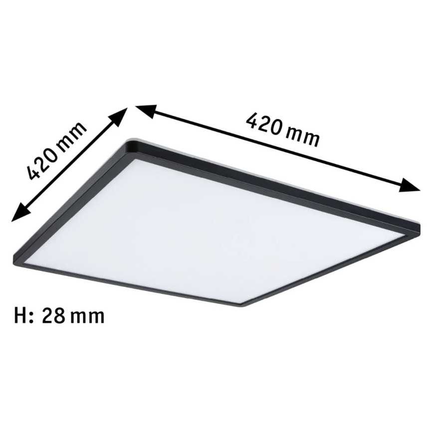 Paulmann 71002 - LED/22W Zatemnitveni panel ATRIA 230V 3000K 42x42 cm črna