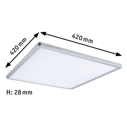 Paulmann 71009 - LED/22W Zatemnitveni panel ATRIA 230V 4000K 42x42 cm mat krom
