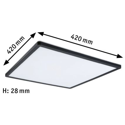 Paulmann 71016 - LED/22W Zatemnitveni panel ATRIA 230V 4000K 42x42 cm črna