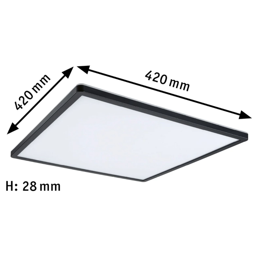 Paulmann 71016 - LED/22W Zatemnitveni panel ATRIA 230V 4000K 42x42 cm črna