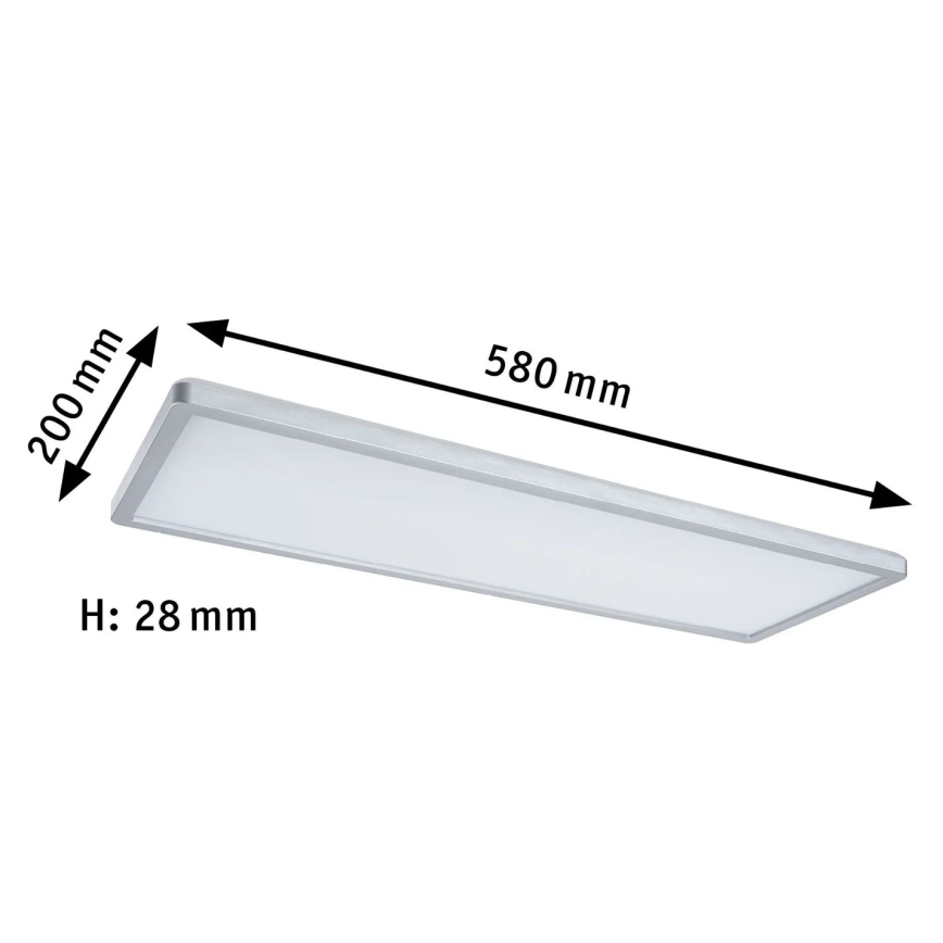 Paulmann 71020 - LED/20W RGBW Zatemnitveni panel ATRIA 230V 4000K 20x58 cm + Daljinski upravljalnik
