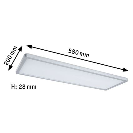 Paulmann 71020 - LED/20W RGBW Zatemnitveni panel ATRIA 230V 4000K 20x58 cm + Daljinski upravljalnik