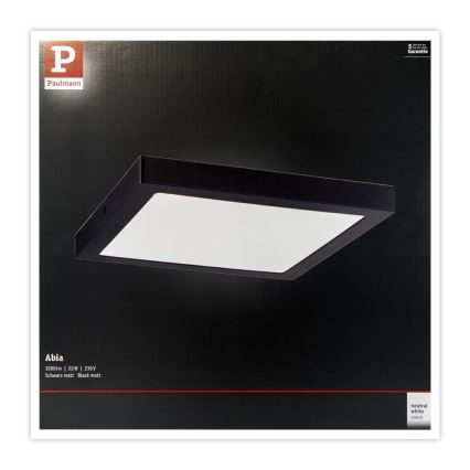 Paulmann 71026 - LED/22W Stropna luč ABIA 230V črna