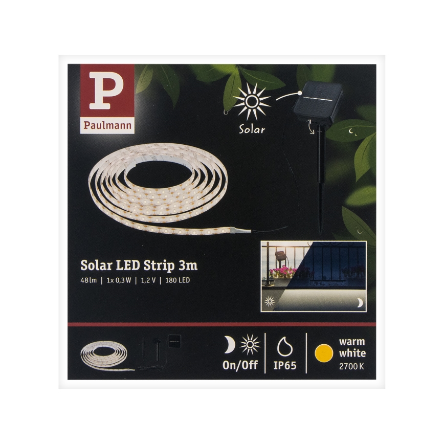Paulmann 78896 - LED/0,3W IP44 Solarna trak 3m 1,2V 1000 mAh