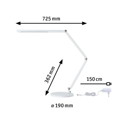 Paulmann 78911 - LED/10,6W Zatemnitvena namizna svetilka FLEXBAR 230V 3000/4000/6500K