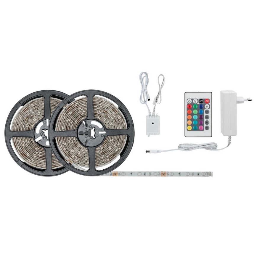 Paulmann 78980 - LED RGB/28W Zatemnitveni trak SIMPLED 10m 230V + Daljinski upravljalnik