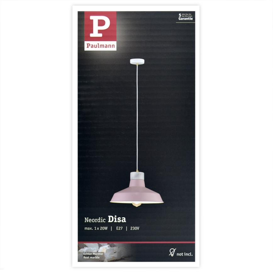 Paulmann 79610 - Lestenec na vrvici DISA 1xE27/20W/230V