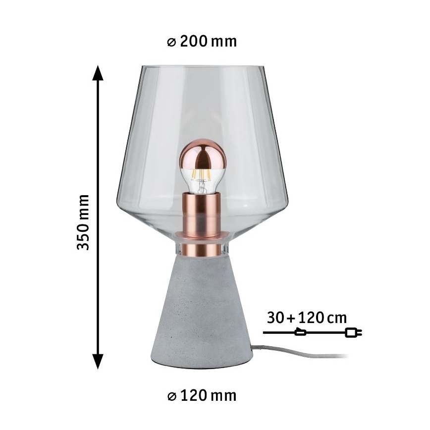 Paulmann 79665 - 1xE27/20W Namizna svetilka NEORDIC YORIK 230V