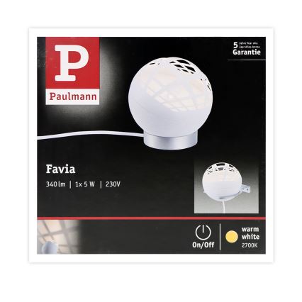 Paulmann 79697 - LED/5W Namizna svetilka FAVIA 230V