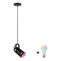 Paulmann 79766 - LED RGBW 1xE27/9W lestenec na kablu LAVEA 230V črna