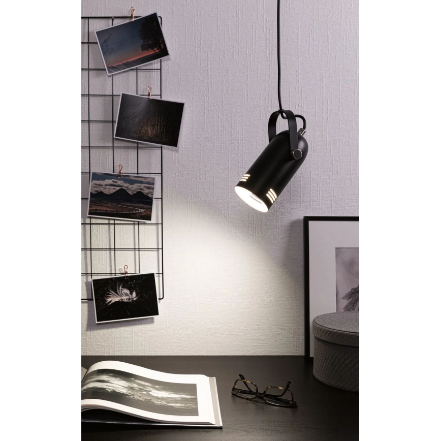 Paulmann 79766 - LED RGBW 1xE27/9W lestenec na kablu LAVEA 230V črna