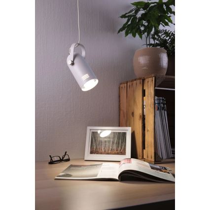 Paulmann 79767 - LED RGBW 1xE27/9W lestenec na kablu LAVEA 230V bela