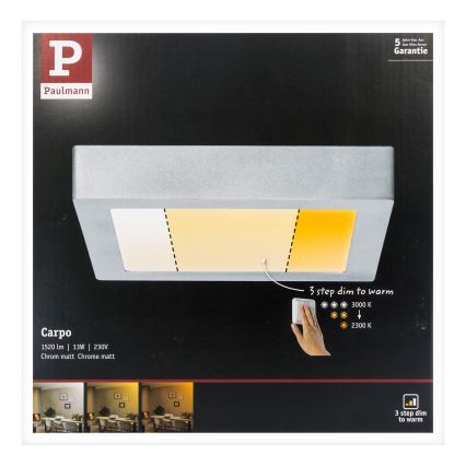 Paulmann 79794 - LED/13W Stropna svetilka CARPO 230V 2300/2500/3000K