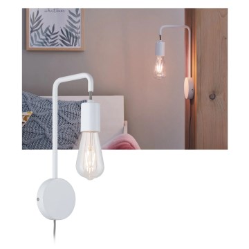 Paulmann 79811 - 1xE27/40W stensko svetilo CALVANI 230V belo