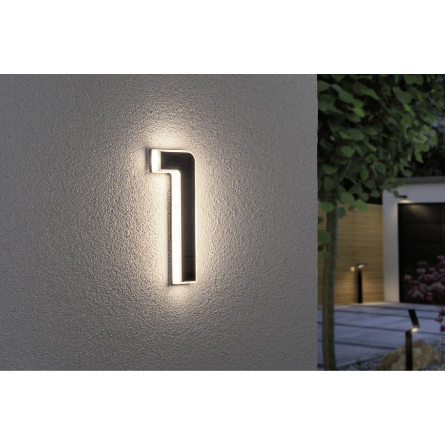 Paulmann 79842 - LED/0,2W IP44 Solarna hišna številka 1,2V 1500 mAh