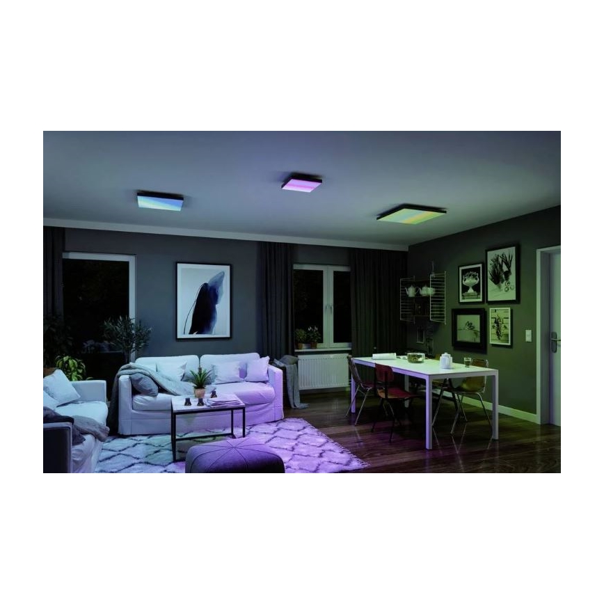 Paulmann 79909 - LED/31W RGBW Zatemnitvena stropna svetilka VELORA 230V 3000-6500K + Daljinski upravljalnik
