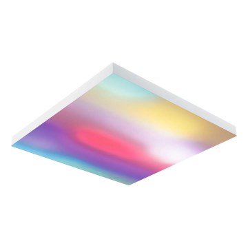Paulmann 79910 - LED/31W RGBW zatemnjiva stropna svetilka LORIA 230V 3000-6500K 59,5x59,5 cm bela + daljinski upravljalnik