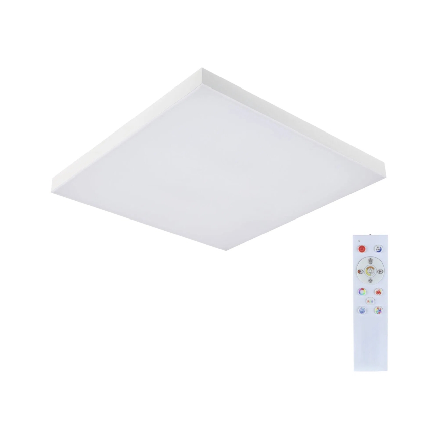 Paulmann 79910 - LED/31W RGBW zatemnjiva stropna svetilka LORIA 230V 3000-6500K 59,5x59,5 cm bela + daljinski upravljalnik