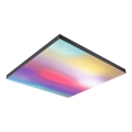 Paulmann 79913 - LED/31W RGBW Zatemnljivo stropno svetilo LORIA 230V 3000-6500K 59,5x59,5 cm črna + daljinski upravljalnik