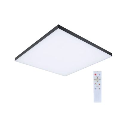 Paulmann 79913 - LED/31W RGBW Zatemnljivo stropno svetilo LORIA 230V 3000-6500K 59,5x59,5 cm črna + daljinski upravljalnik