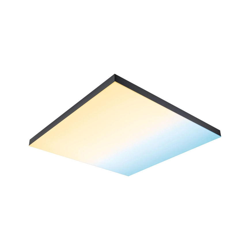 Paulmann 79913 - LED/31W RGBW Zatemnljivo stropno svetilo LORIA 230V 3000-6500K 59,5x59,5 cm črna + daljinski upravljalnik