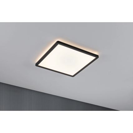 Paulmann 79921 - LED/16W zatemnljiv panel ATRIA 230V 3000K 29,3x29,3 cm črna