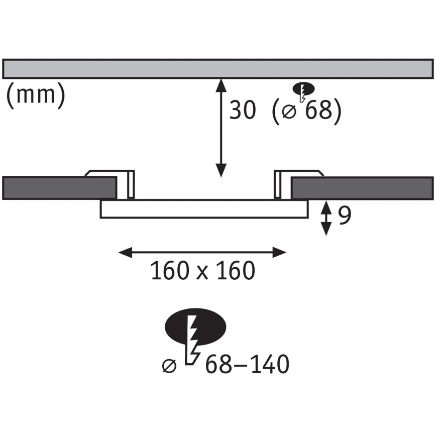 Paulmann 79948 - LED/12W IP44 Zatemnljivo vgradno kopalniško svetilo VARIFIT 230V