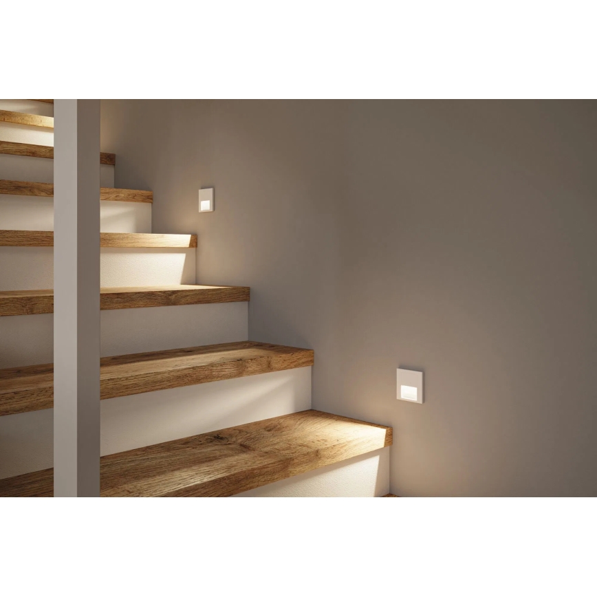 Paulmann 79999 - LED/1W Stopniščna svetilka TSARO 230V Follow/bela