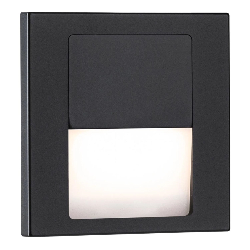 Paulmann 80001 - LED/1W Stopniščna svetilka TSARO 230V Follow/črna