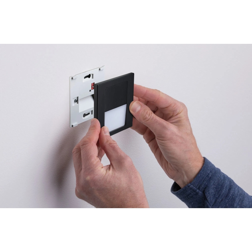 Paulmann 80001 - LED/1W Stopniščna svetilka TSARO 230V Follow/črna