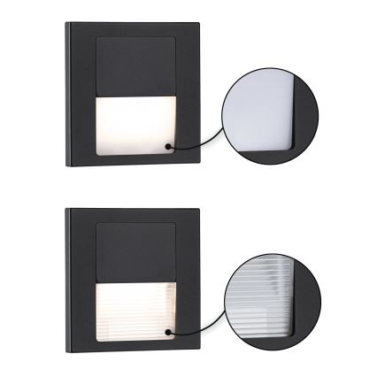 Paulmann 80001 - LED/1W Stopniščna svetilka TSARO 230V Follow/črna