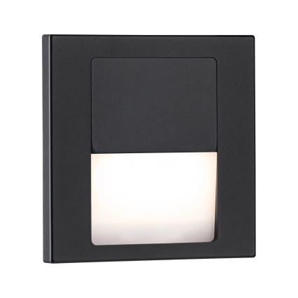 Paulmann 80001 - LED/1W Stopniščna svetilka TSARO 230V Follow/črna