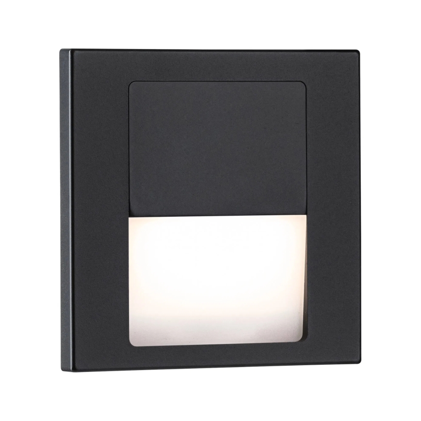 Paulmann 80001 - LED/1W Stopniščna svetilka TSARO 230V Follow/črna