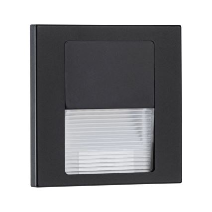 Paulmann 80001 - LED/1W Stopniščna svetilka TSARO 230V Follow/črna