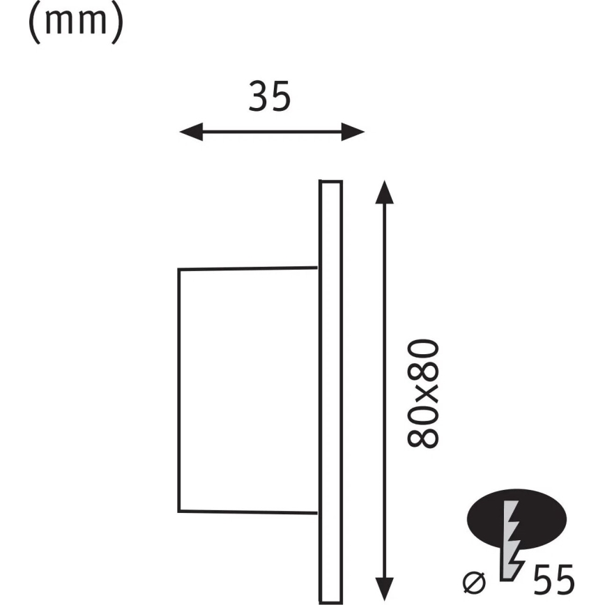 Paulmann 80001 - LED/1W Stopniščna svetilka TSARO 230V Follow/črna