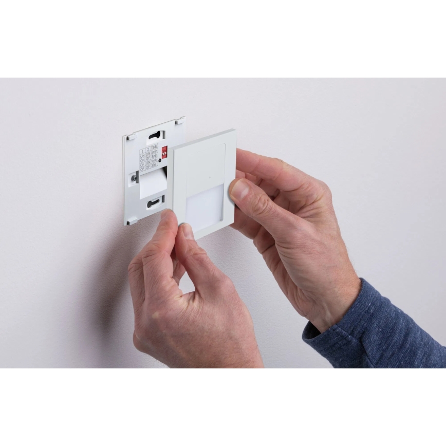 Paulmann 80002 - LED/1W Stopniščna svetilka s senzorjem TSARO 230V Lead/bela