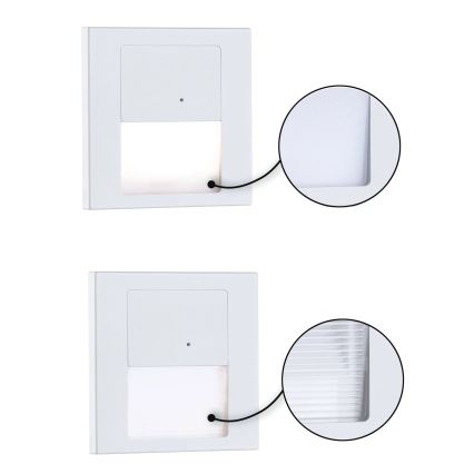 Paulmann 80002 - LED/1W Stopniščna svetilka s senzorjem TSARO 230V Lead/bela
