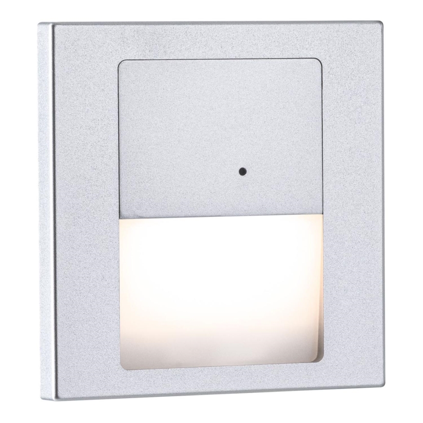 Paulmann 80003 - LED/1W Stopniščna svetilka s senzorjem TSARO 230V Lead/mat krom
