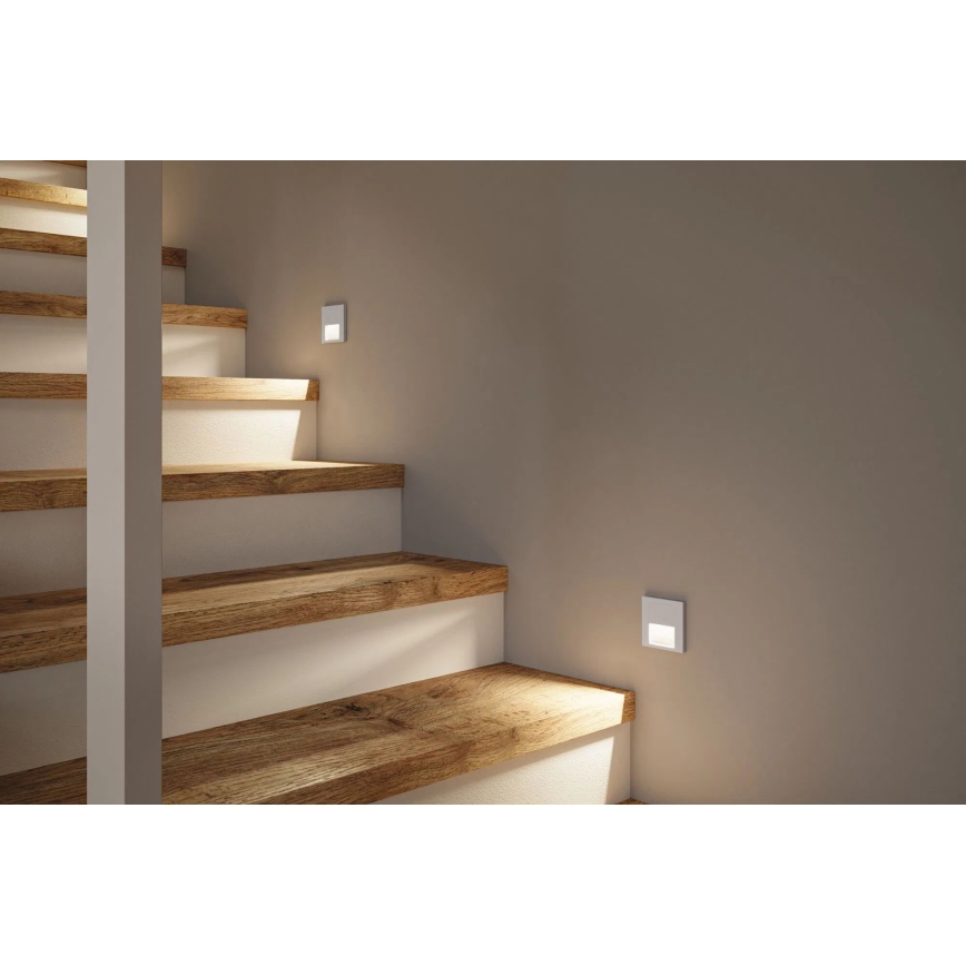 Paulmann 80003 - LED/1W Stopniščna svetilka s senzorjem TSARO 230V Lead/mat krom
