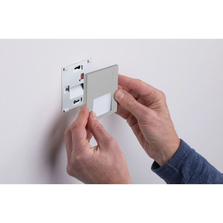 Paulmann 80003 - LED/1W Stopniščna svetilka s senzorjem TSARO 230V Lead/mat krom
