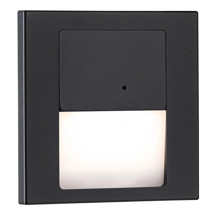 Paulmann 80004 - LED/1W Stopniščna svetilka s senzorjem TSARO 230V Lead/črna