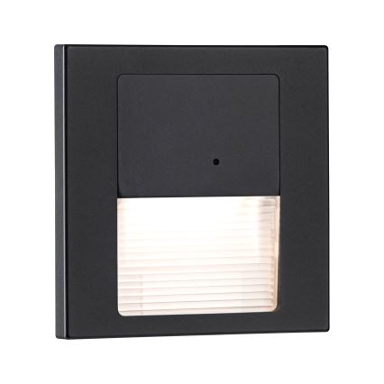 Paulmann 80004 - LED/1W Stopniščna svetilka s senzorjem TSARO 230V Lead/črna