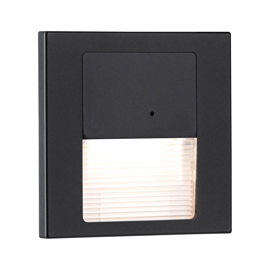 Paulmann 80004 - LED/1W Stopniščna svetilka s senzorjem TSARO 230V Lead/črna