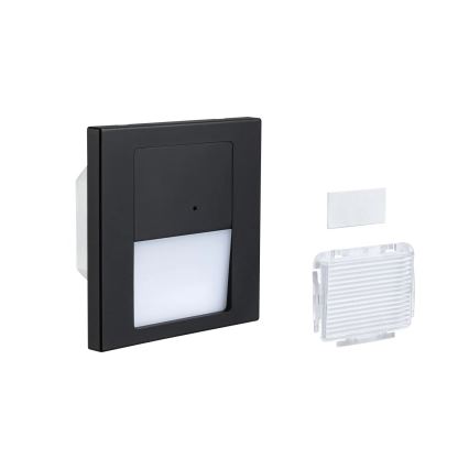Paulmann 80004 - LED/1W Stopniščna svetilka s senzorjem TSARO 230V Lead/črna