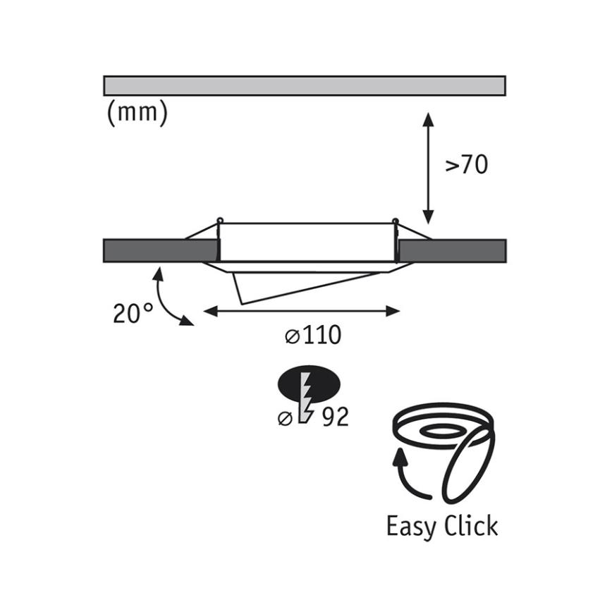 Paulmann 92027 - KOMPLET 3x LED Vgradna svetilka QUALITY LINE 3xGU10-LED/3,5W